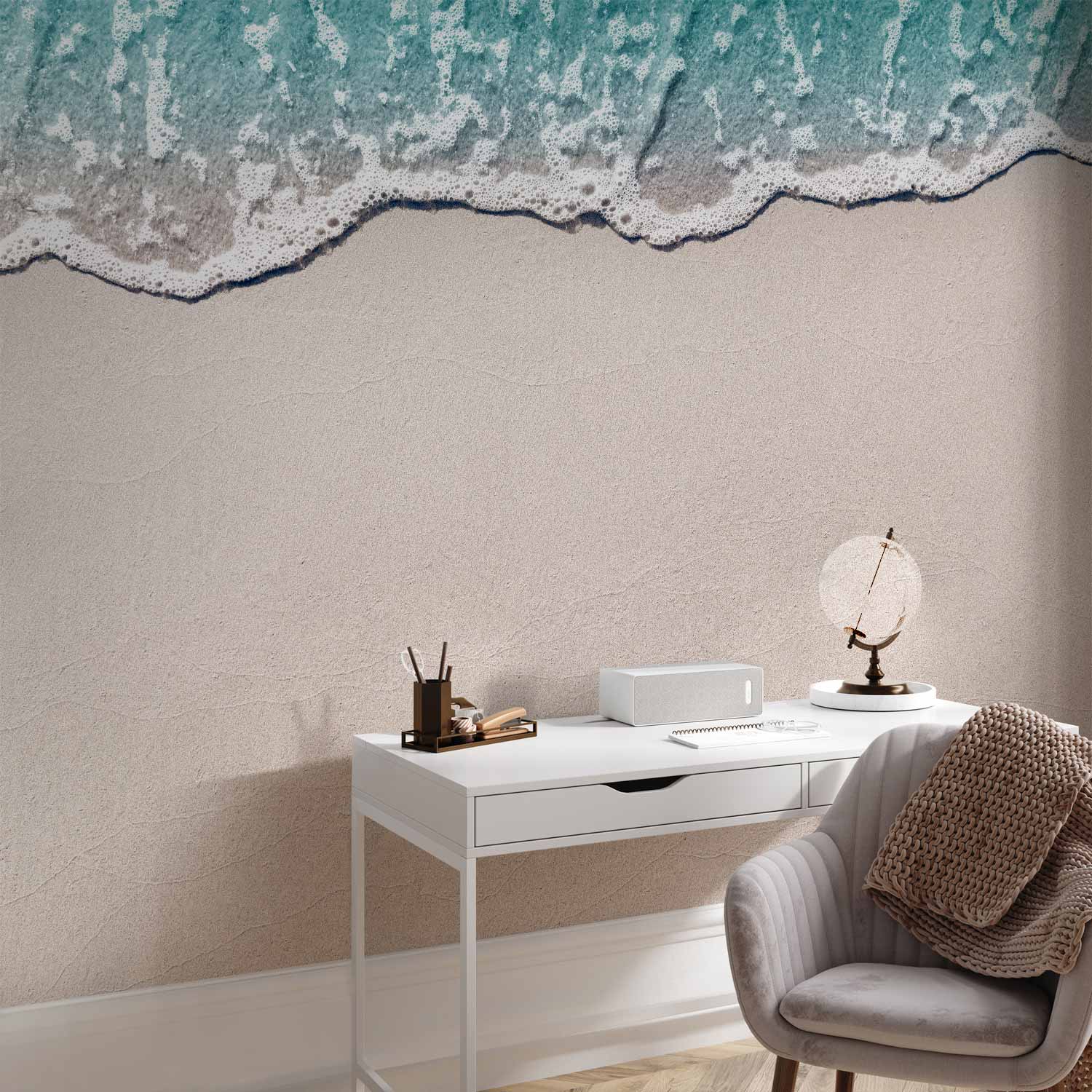 Sapphire Ocean Wave Wall Mural