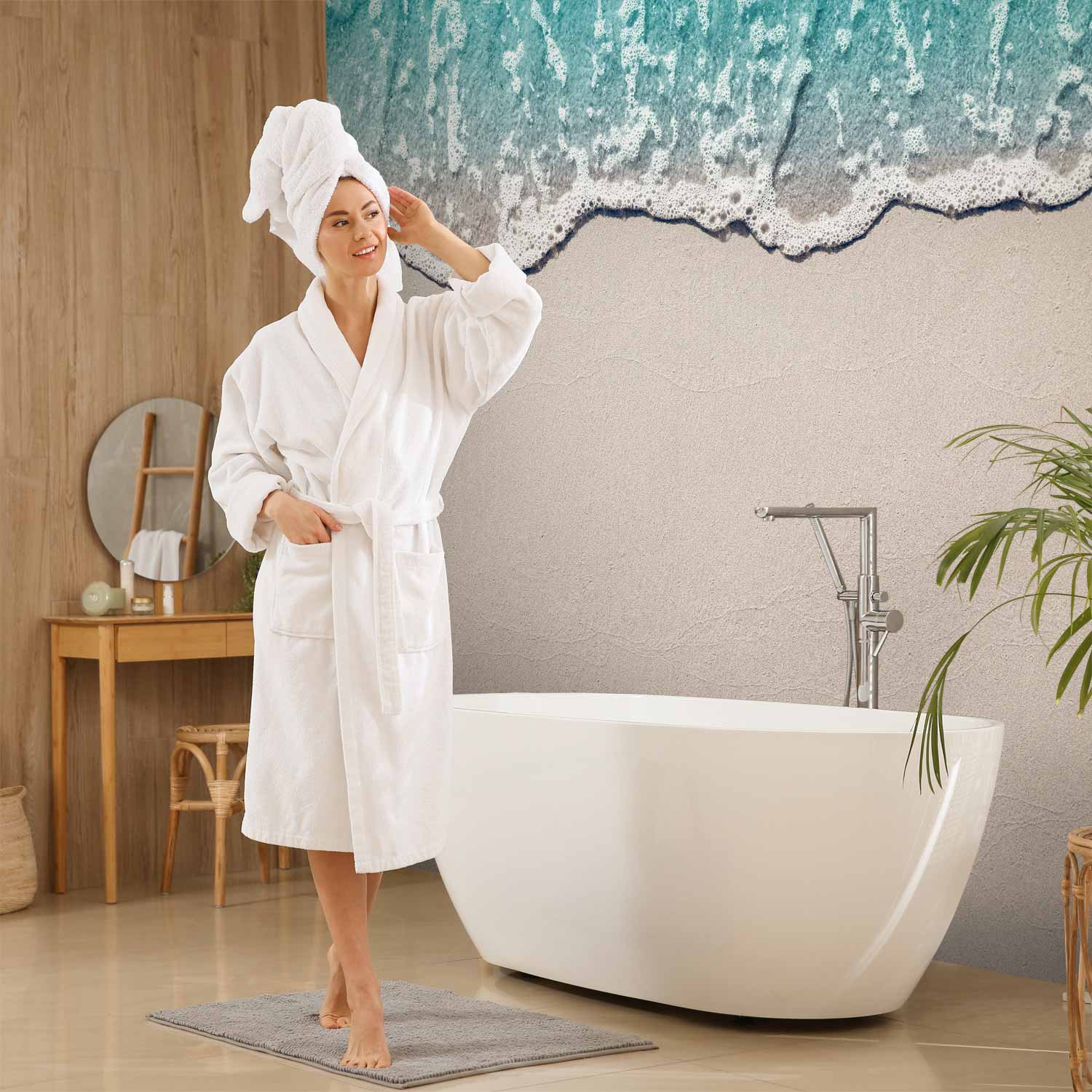 Sapphire Ocean Wave Wall Mural