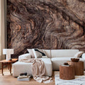 Wrinkled Tree Bark Abstract Wall Mural