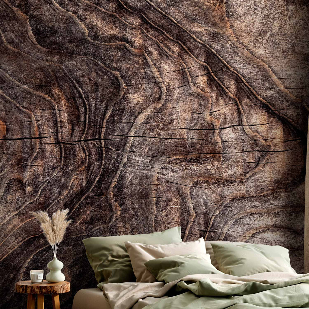 Wrinkled Tree Bark Abstract Wall Mural