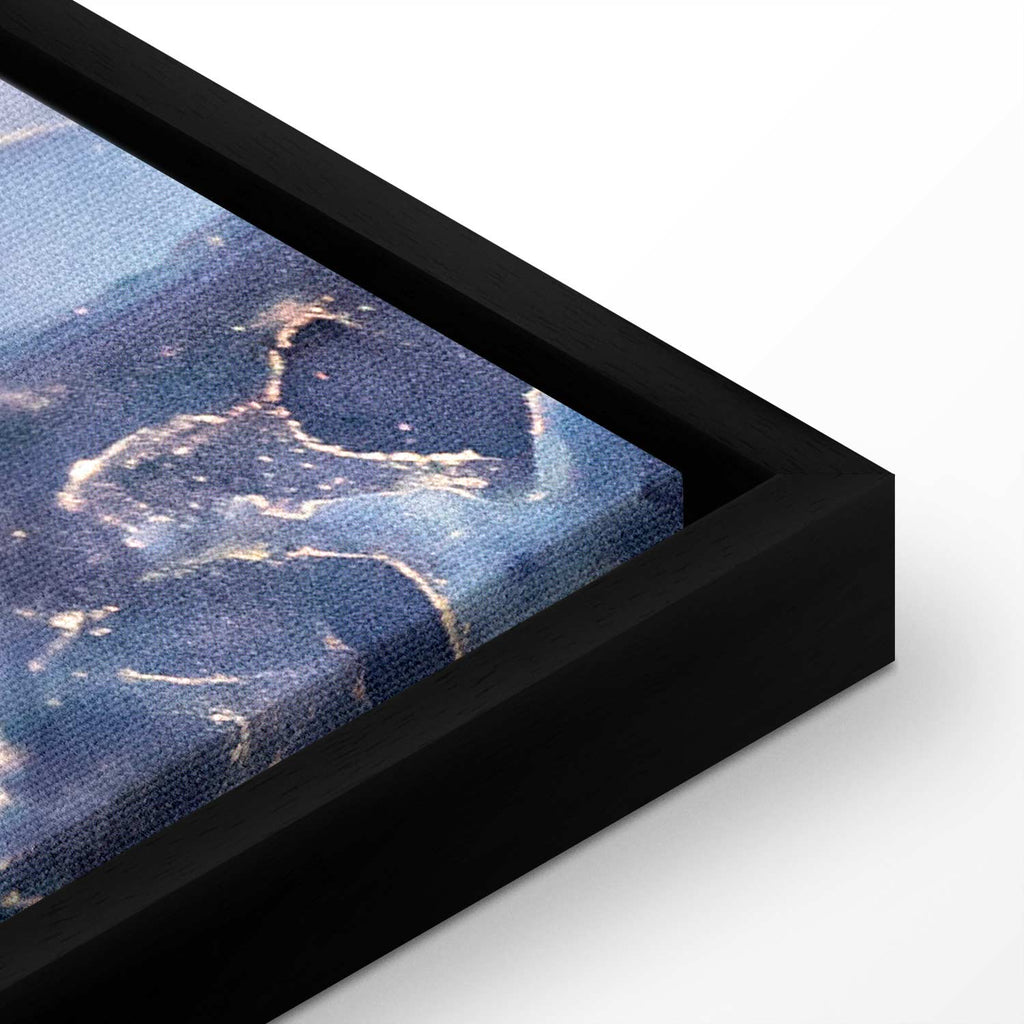 Pink Blue Marble Abstract Watercolour Canvas Print