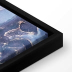 Pink Blue Marble Abstract Watercolour Canvas Print