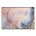 Pink Blue Marble Abstract Watercolour Canvas Print