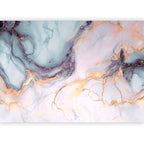 Wall Mural Pastel Stones Pink Blue Marble Structures
