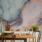 Wall Mural Pastel Stones Pink Blue Marble Structures