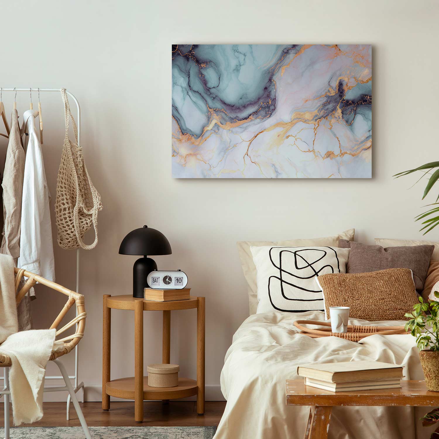 Pastel Stone Marble Abstract Canvas Print