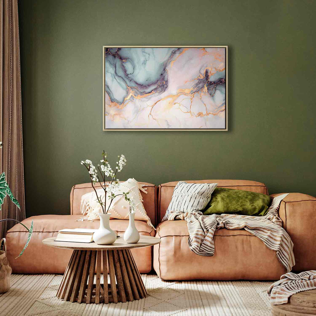 Pastel Stone Marble Abstract Canvas Print