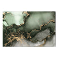 Green Watercolor Marble Abstract Canvas Print