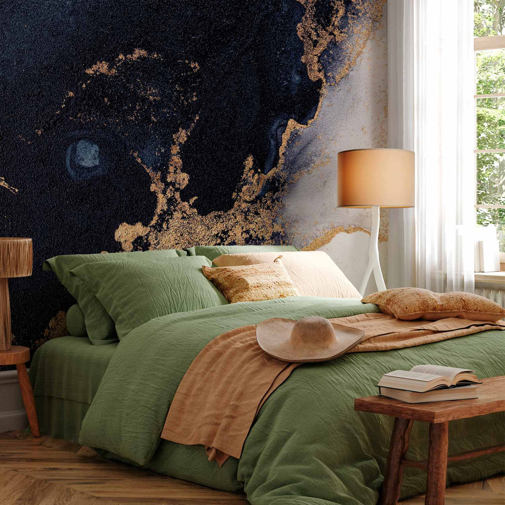 Marble and Garnet Starry Abstract Textured Wall Mural