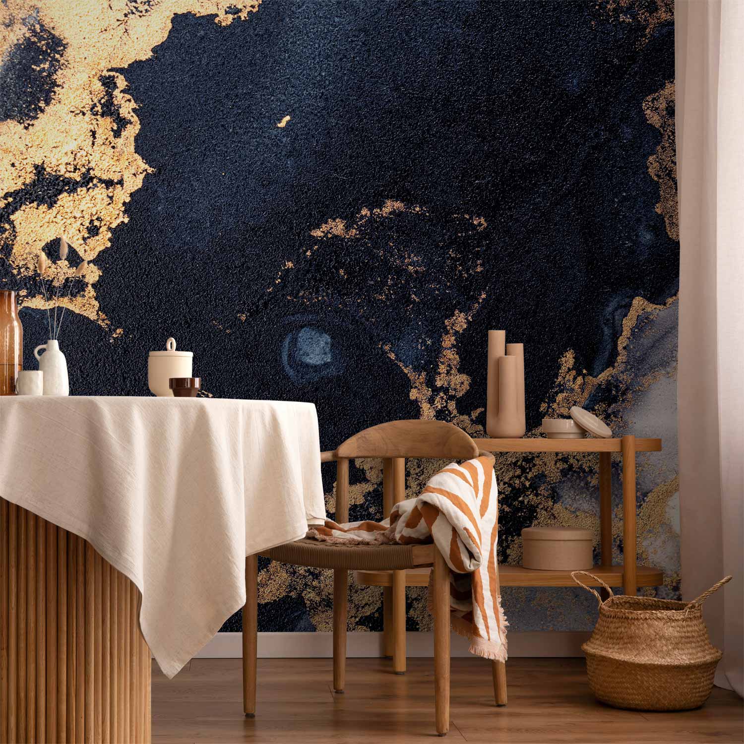 Marble and Garnet Starry Abstract Textured Wall Mural