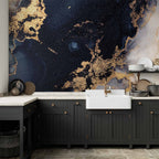 Wall Mural Marble and Garnet - Abstract Textured Pattern Inspired by a Starry Sky