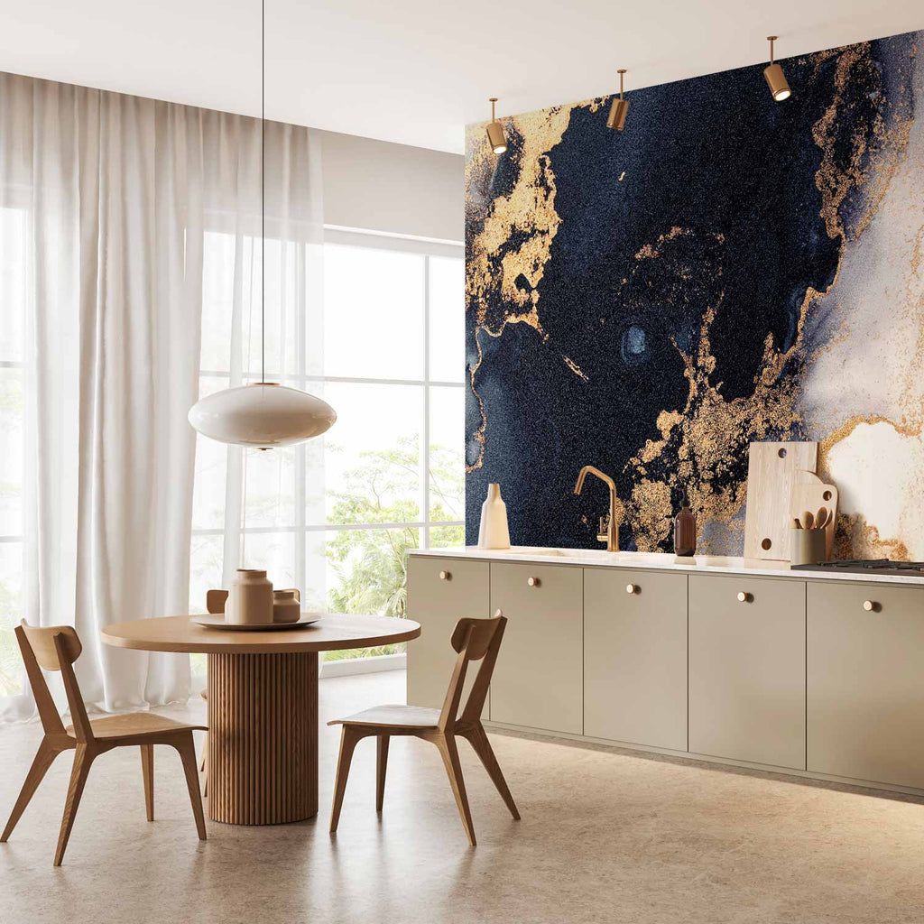 Marble and Garnet Starry Abstract Textured Wall Mural