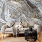 Wall Mural Stone Abstractions Marble Textures in Neautral Tones