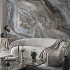 Wall Mural Stone Abstractions Marble Textures in Neautral Tones