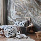 Neutral Marble Texture Abstract Wall Mural