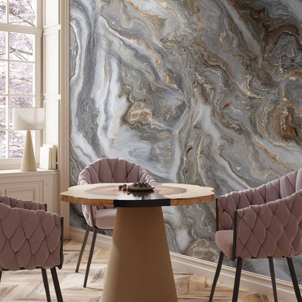 Neutral Marble Texture Abstract Wall Mural