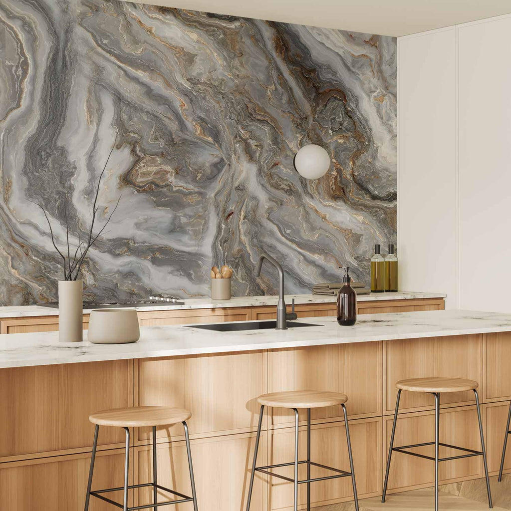 Neutral Marble Texture Abstract Wall Mural