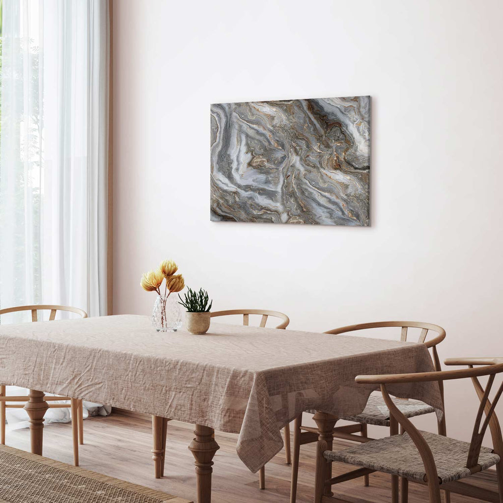 Neutral Marble Abstraction Canvas Print