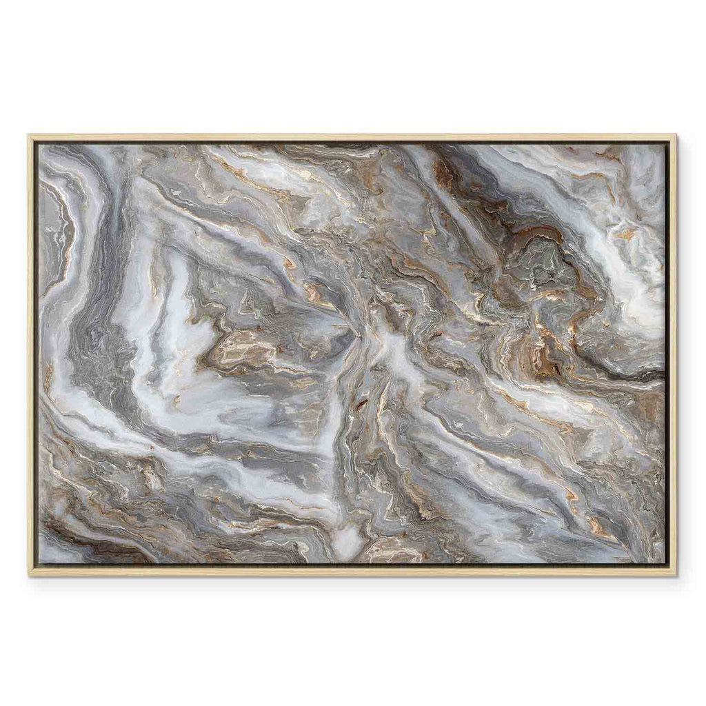 Neutral Marble Abstraction Canvas Print