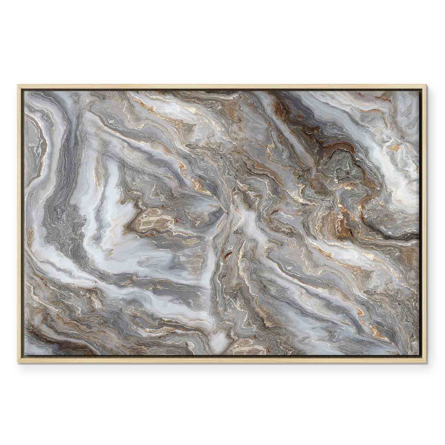 Neutral Marble Abstraction Canvas Print