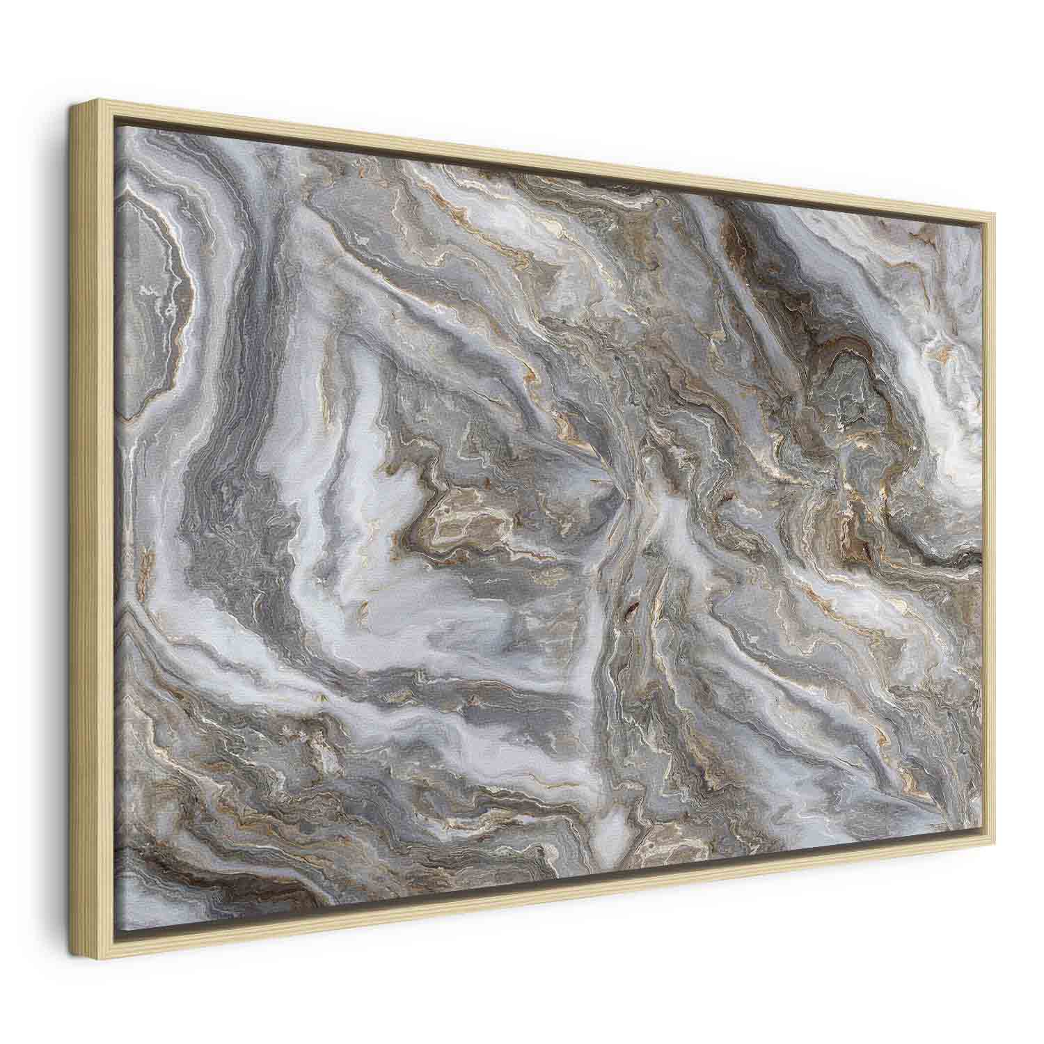 Neutral Marble Abstraction Canvas Print