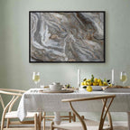 Neutral Marble Abstraction Canvas Print