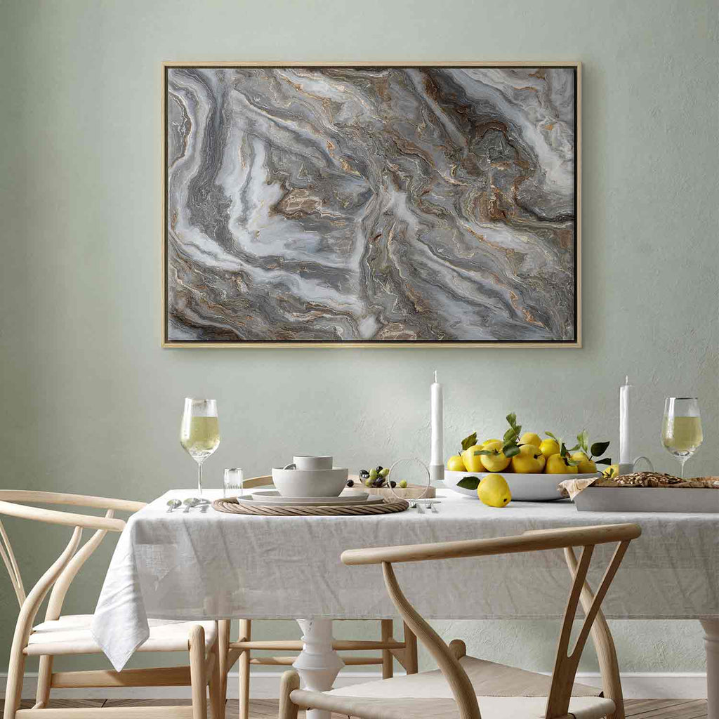 Neutral Marble Abstraction Canvas Print