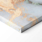 White Marble Gold Reflection Abstract Canvas Print