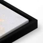 White Marble Gold Reflection Abstract Canvas Print