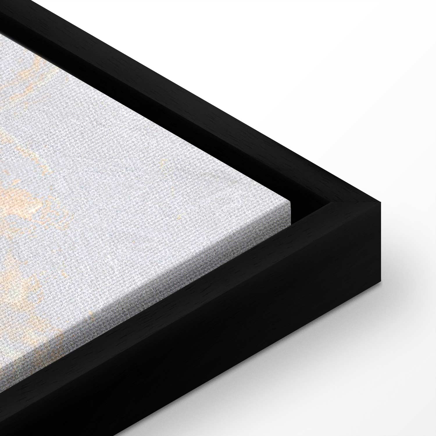 White Marble Gold Reflection Abstract Canvas Print