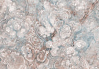 Wall Mural Marble Flowers - Natural Stone Structures in Pastel Colours