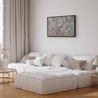 Pastel Marble Flower Abstract Canvas Print