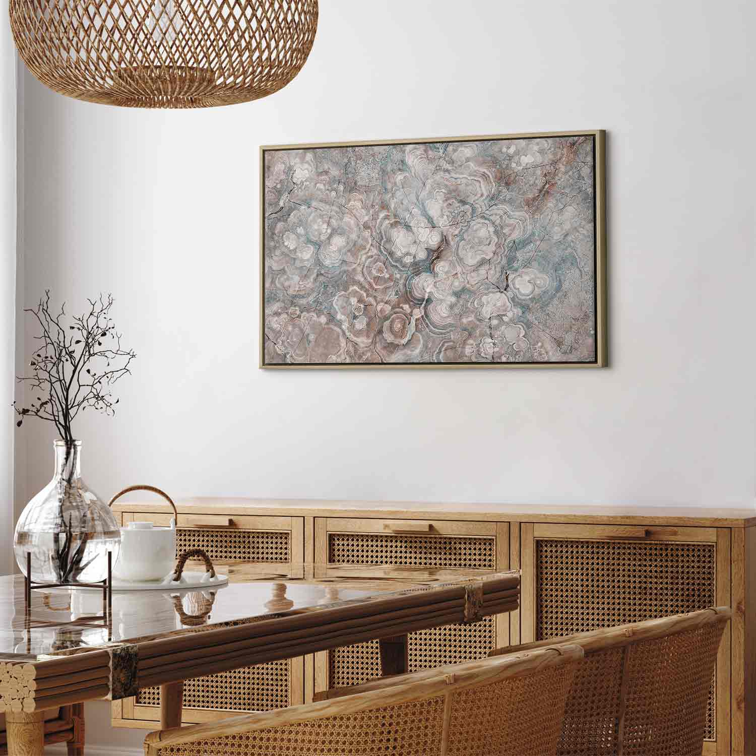 Pastel Marble Flower Abstract Canvas Print