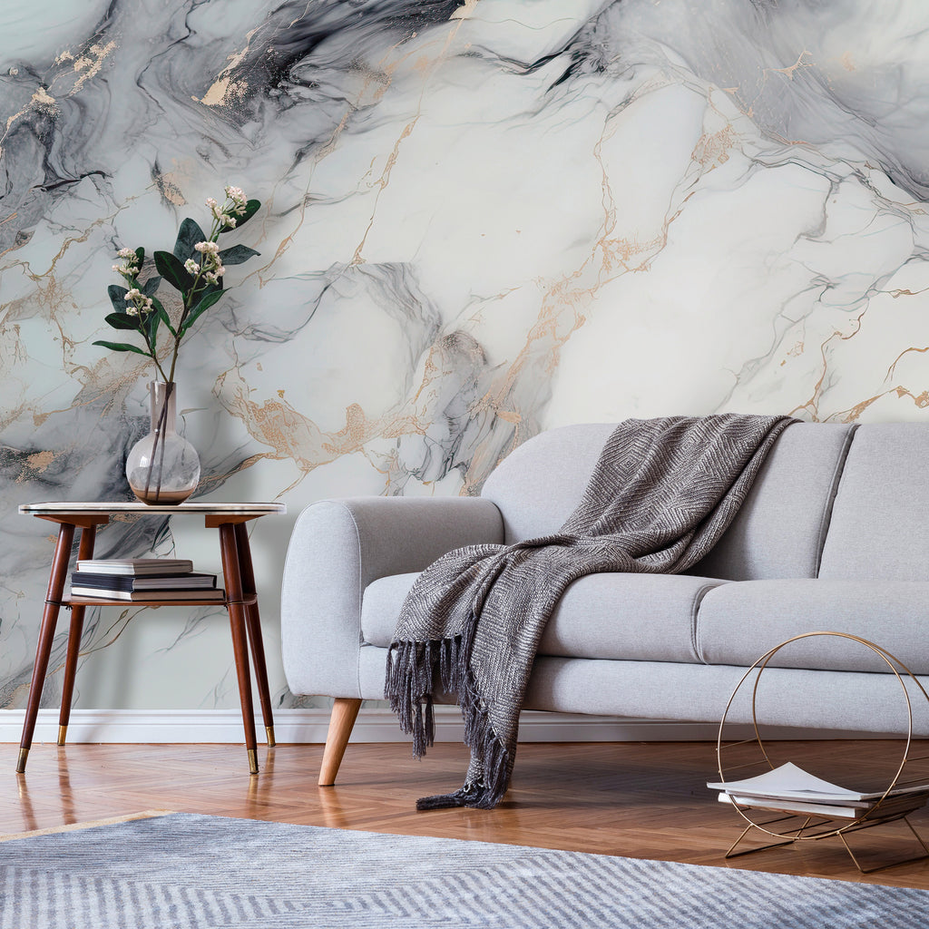 Wall Mural - Elegant Marble - Stone Structures in Neutral Colours