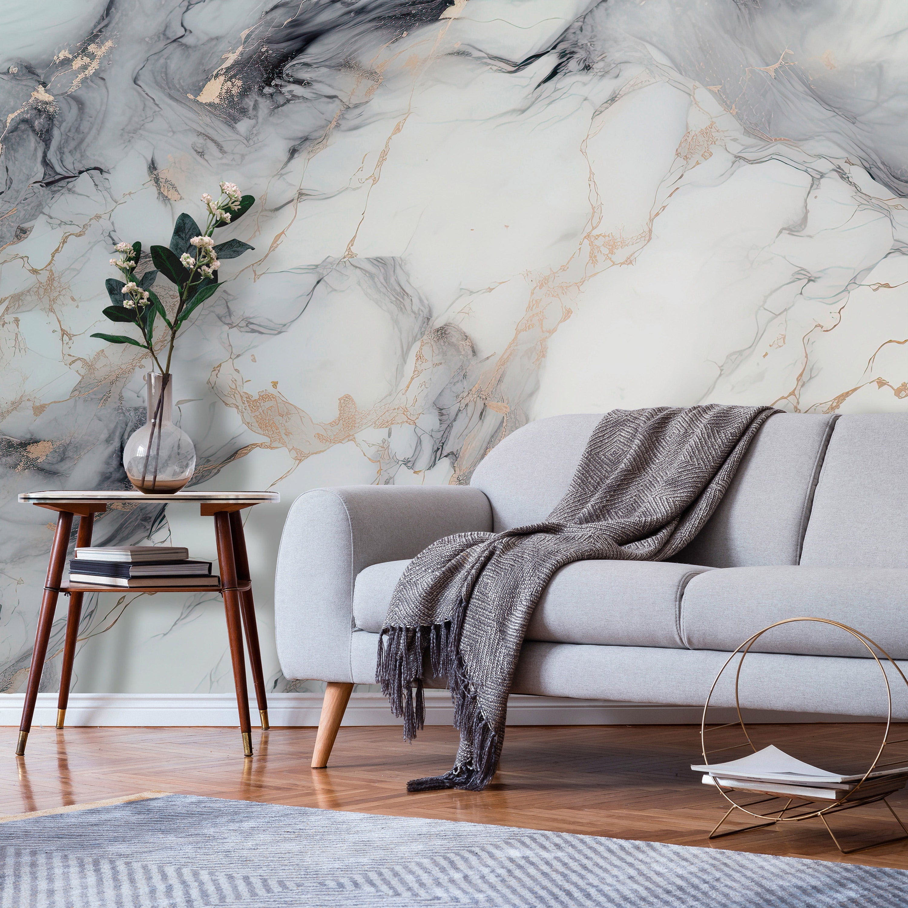 Wall Mural - Elegant Marble - Stone Structures in Neutral Colours
