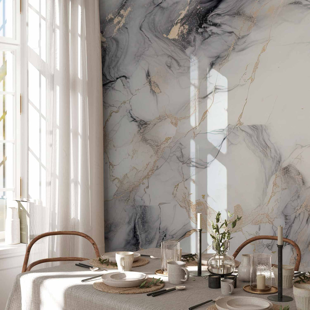 Neutral Marble Stone Structures Wall Mural