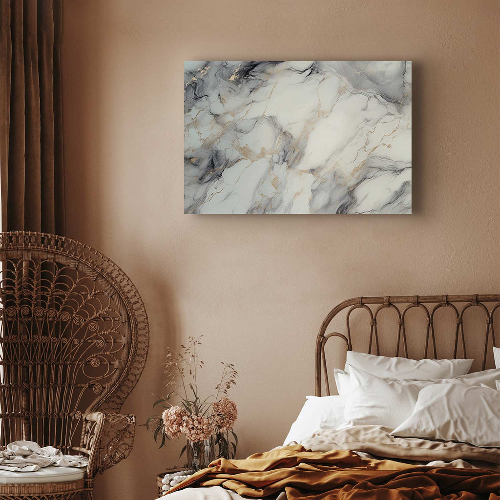 Neutral Marble Stone Structure Abstract Canvas Print
