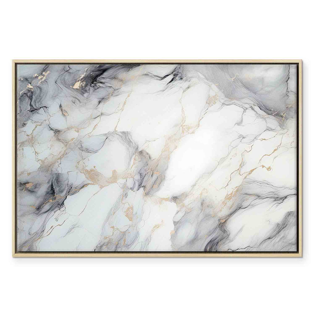 Neutral Marble Stone Structure Abstract Canvas Print