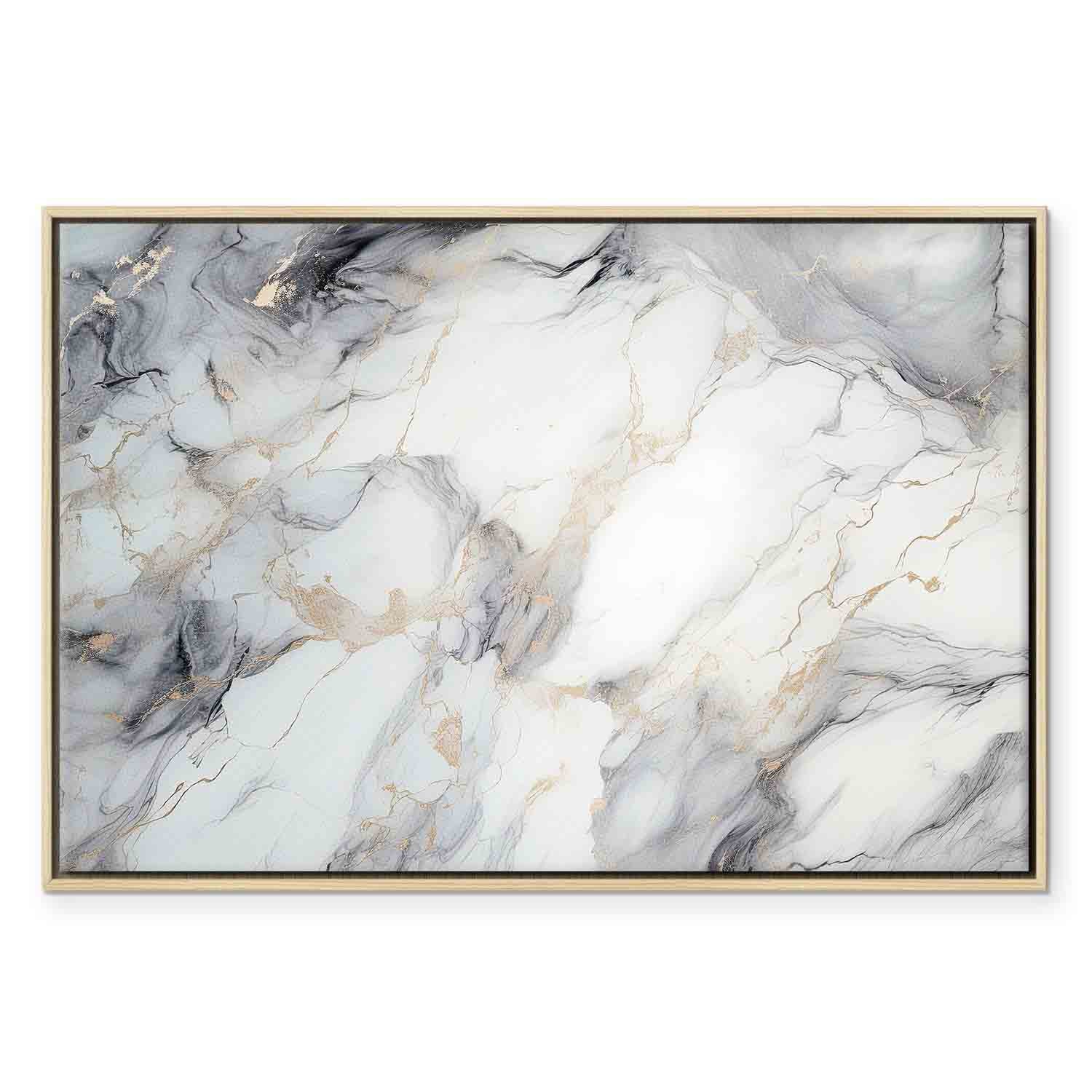 Neutral Marble Stone Structure Abstract Canvas Print