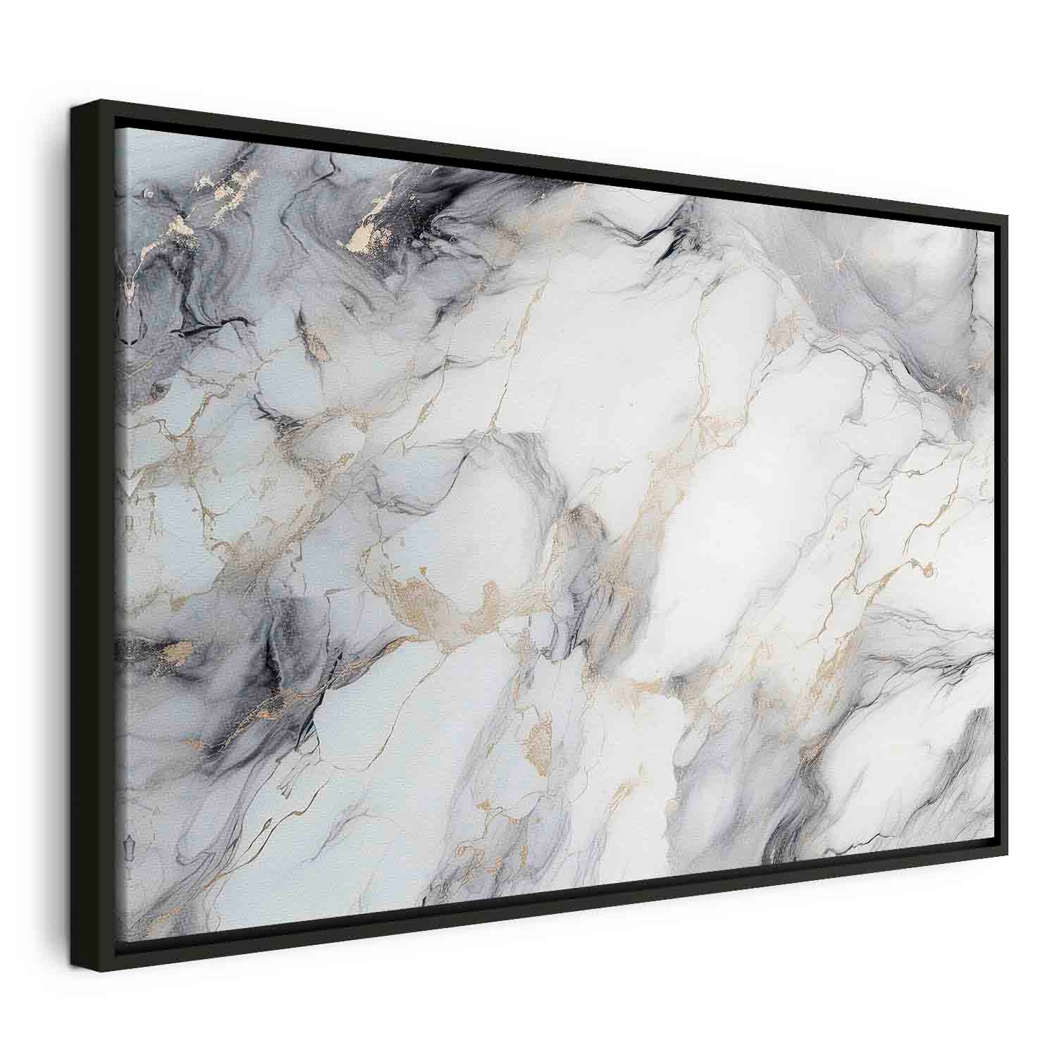 Neutral Marble Stone Structure Abstract Canvas Print