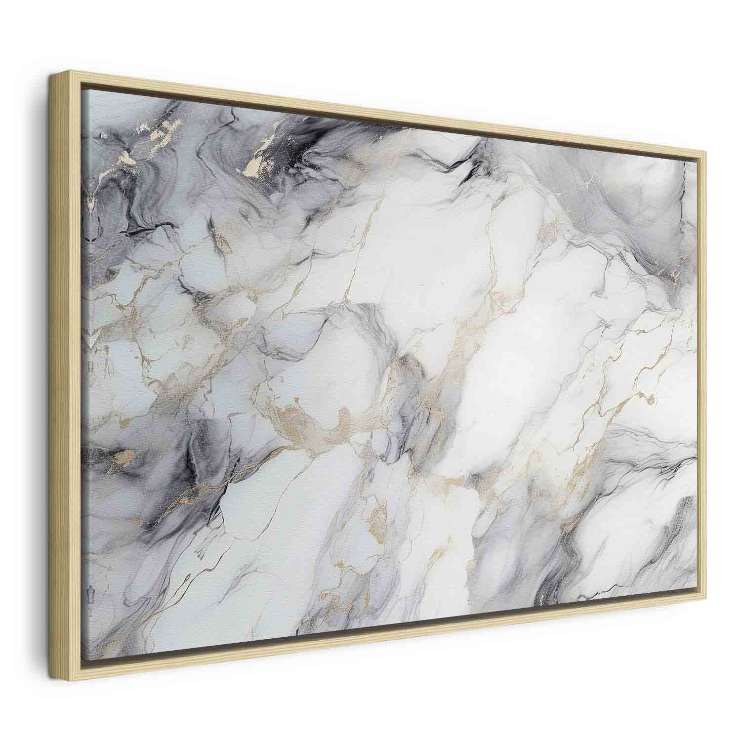 Neutral Marble Stone Structure Abstract Canvas Print