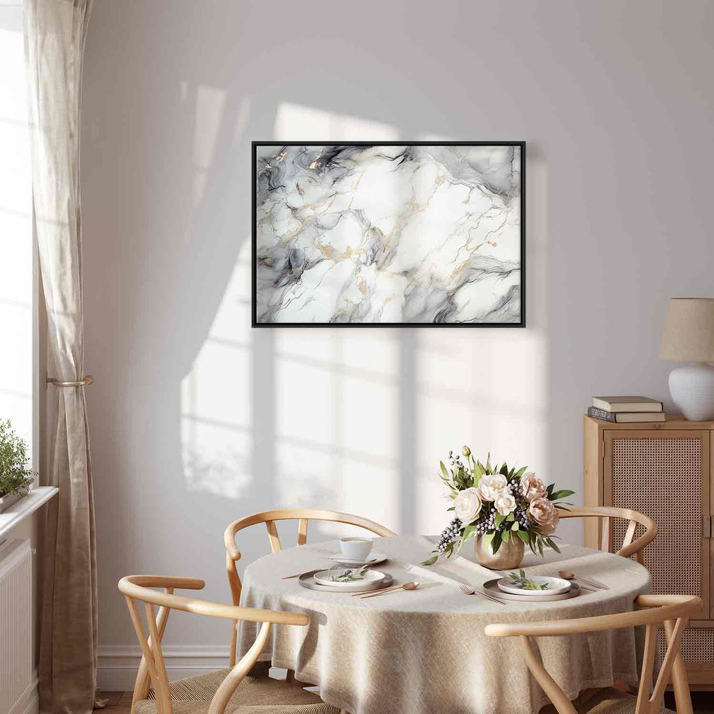Neutral Marble Stone Structure Abstract Canvas Print