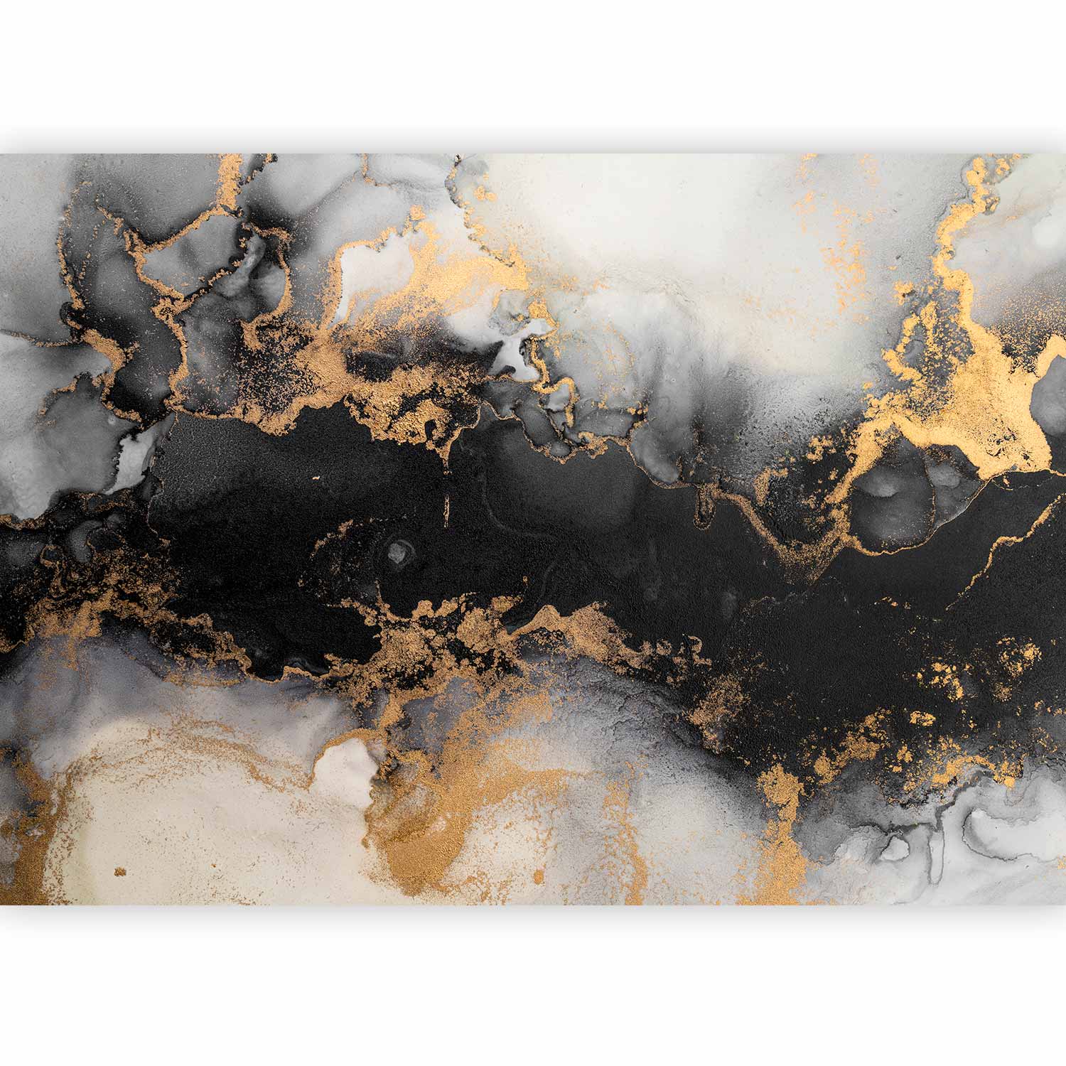 Wall Mural Gold Explosions Marble Pattern