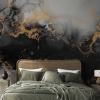 Gold Explosion Marble Abstract Wall Mural
