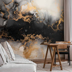 Gold Explosion Marble Abstract Wall Mural