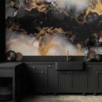 Wandbild Goldexplosionen Marmormuster