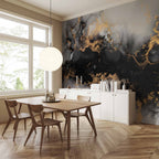 Gold Explosion Marble Abstract Wall Mural