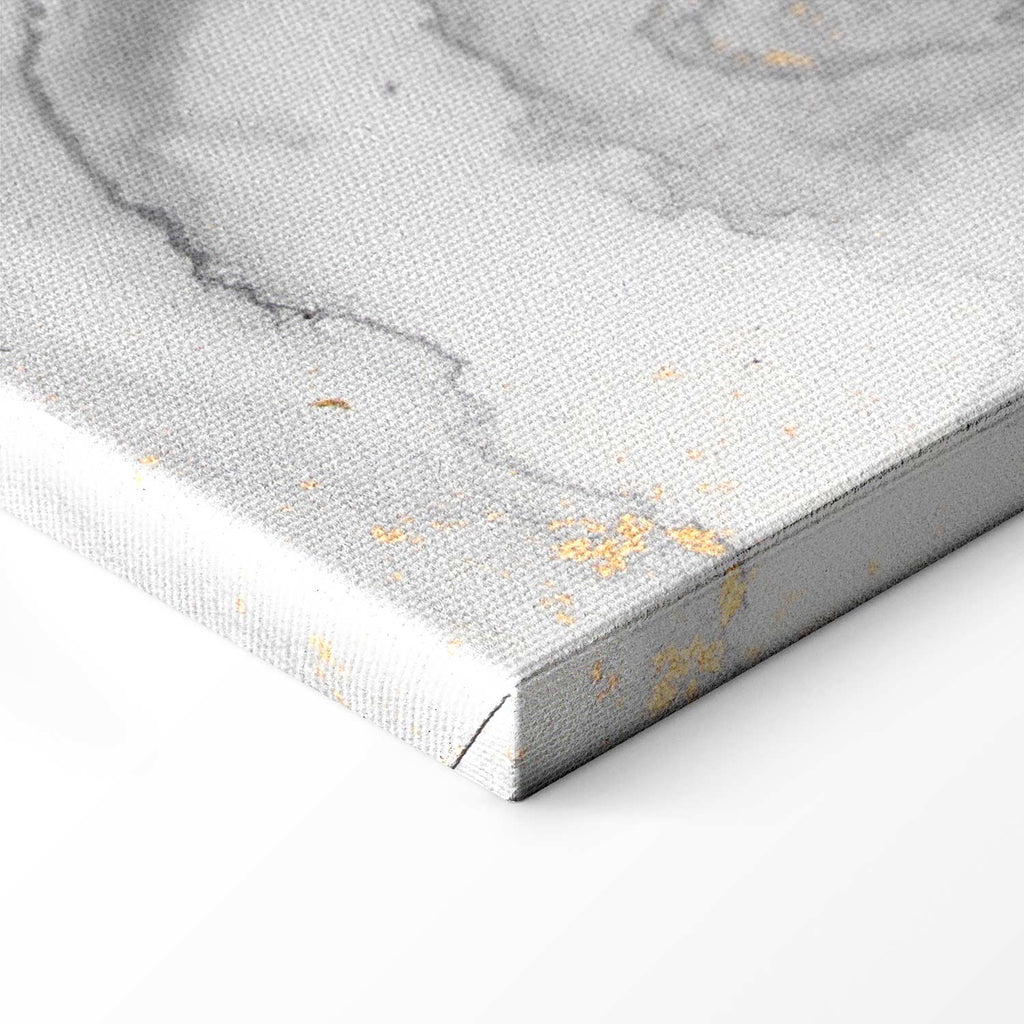 Golden Marble Abstract Pattern Canvas Print