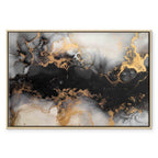 Golden Marble Abstract Pattern Canvas Print