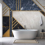 Wall Mural Expressive Pattern in Gold and Garnet